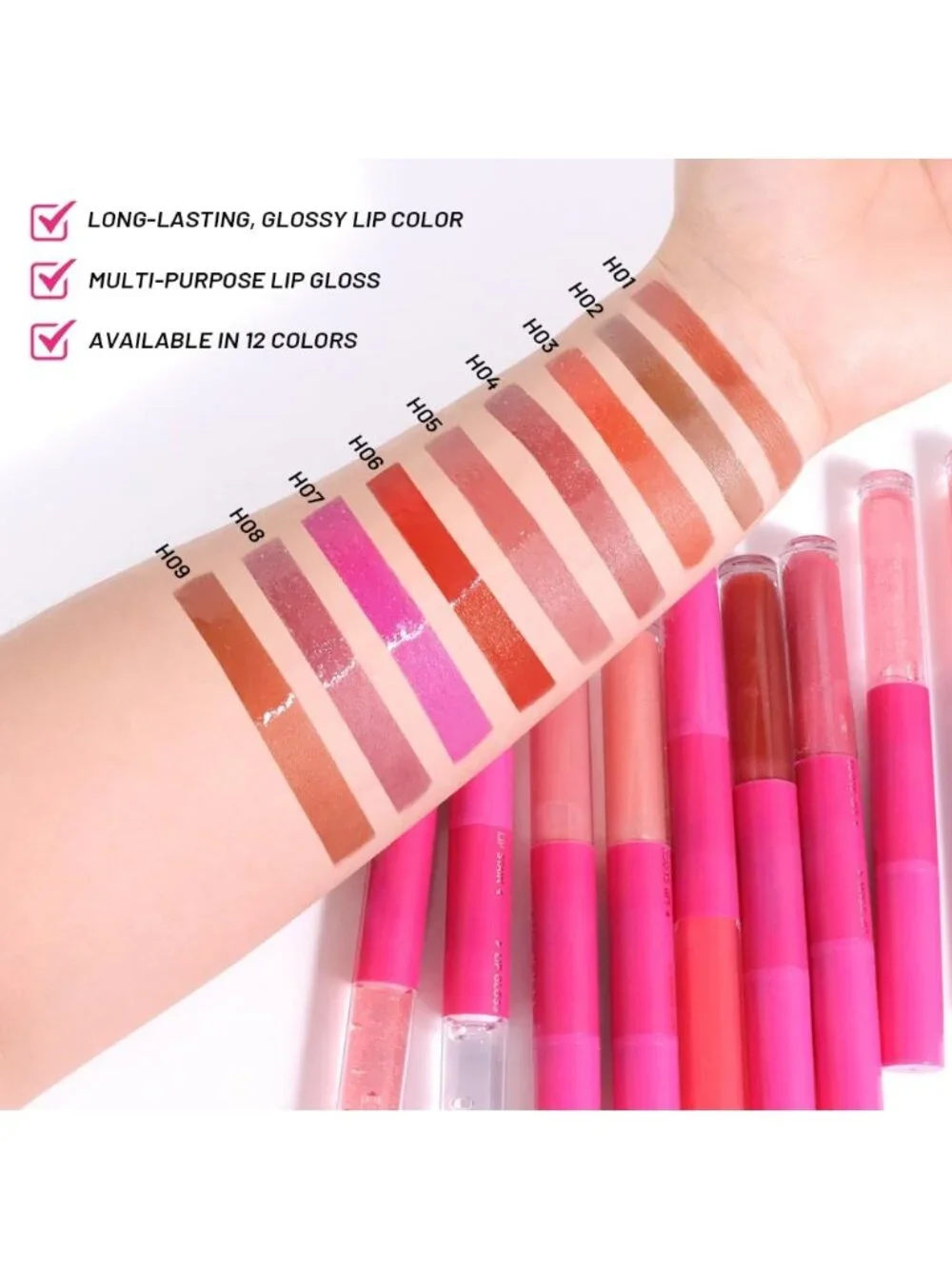 Women's 1Pcs-H06 Bright Red Long Lasting Waterproof Velvet Matte Stick Lipstick